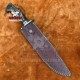 Custom Handmade Damascus Steel Bowie Hunting Knife, Hand Forged knife, Fixed Blade Knife, Anniversary Gift