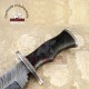 Custom Handmade Damascus Steel Bowie Hunting Knife For Sale
