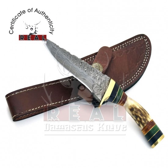 Custom Handmade Damascus | Tactical Knife Utility Knife | Fixed Blade Knife | Hunting Knife