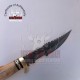 Damascus Bowie Knife Engraved Knife Tactical Knife Fixed Blade Knife