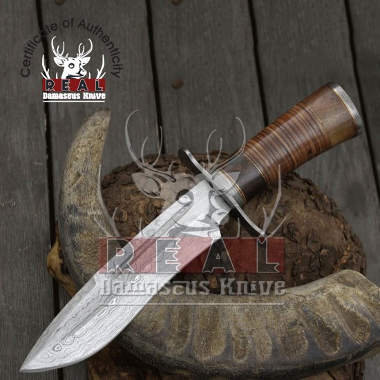 Custom handmade | Damascus Steel Blade Knife | HUNTING KNIFE for Sale