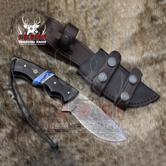 9.0 inch DAMASCUS HUNTING KNIFE | Hunting Knife for Sale
