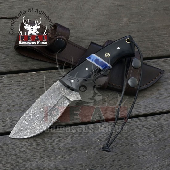 9.0 inch DAMASCUS HUNTING KNIFE | Hunting Knife for Sale
