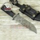 Custom Handmade Damascus Hunting Knife Bowie Knife For Sale and Bone Handle 