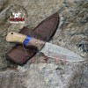 Custom Handmade Damascus Steel Blade Knife Damascus Hunting Knife For Sale