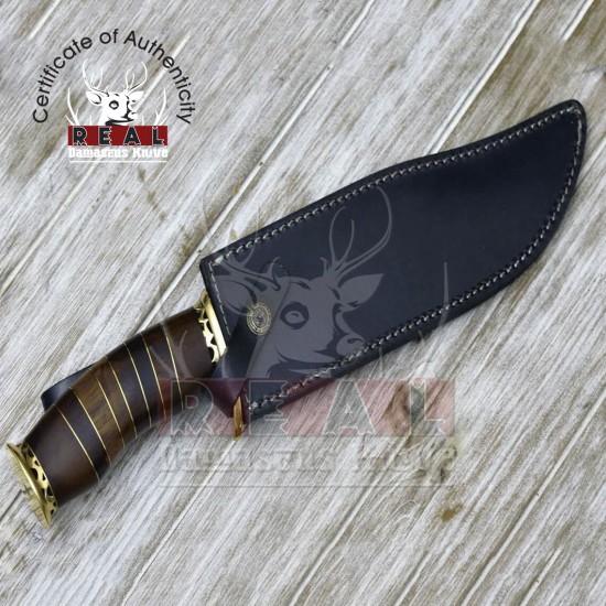 Custom Handmade Damascus Steel Blade Knife | Bowie Hunting knife For Sale