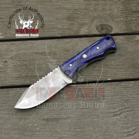 8.0" Custom Stainless Steel Hunting Knife, Damascus Knife Skinning