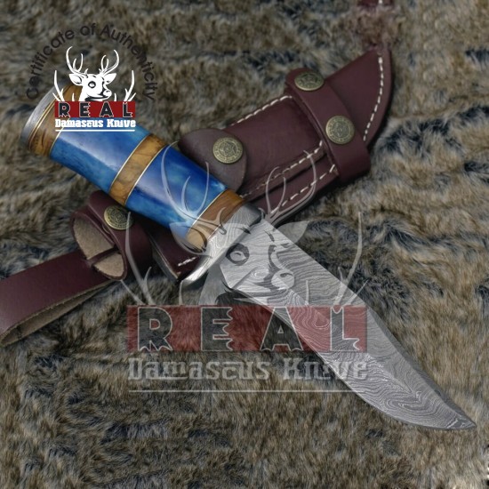 Personalized Gift Damascus Steel Hunting Knife Bowie | Hunting Knife USA