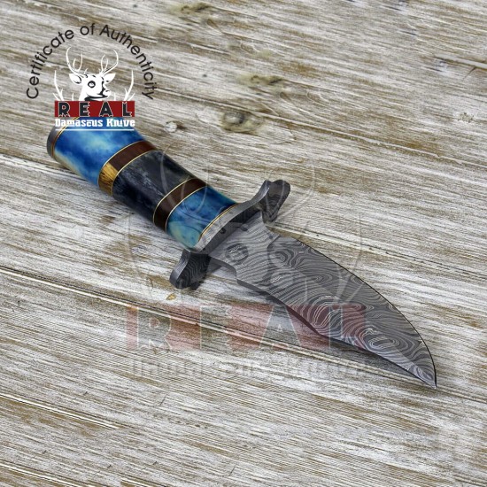 Handmade Damascus Stainless Steel Hunting Knife Multi Color | Bowie Hunting Knife