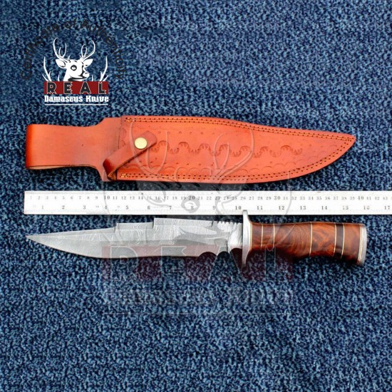 Personalized Gift Custom Handmade Damascus Hunting Knife For Sale | Free Shipping 