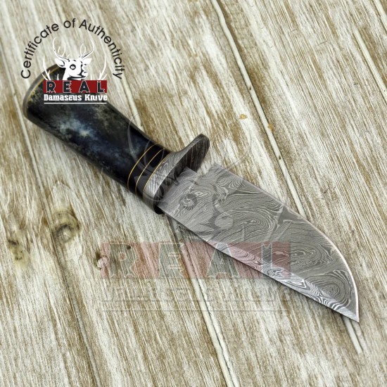 Custom-Made Damascus Hunting Knife, Bowie Full Tang Knife