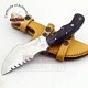 D-2 Damascus Steel Pocket knife Handmade Tracker Knife Beautiful Black Micarta Handle