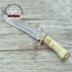 Damascus Steel Knife, Tactical Bowie Knife Hunting Knife 14 inches Trailing Point Knife