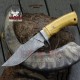 Bowie Hunting Knife, 10.0", Handmade, Damascus Steel Blade Hunting Knife