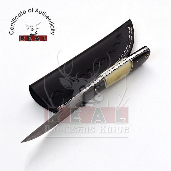 9.0", Damascus Steel Blade Knife With Composite | Hunting Knife