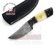 9.0", Damascus Steel Blade Knife With Composite | Hunting Knife
