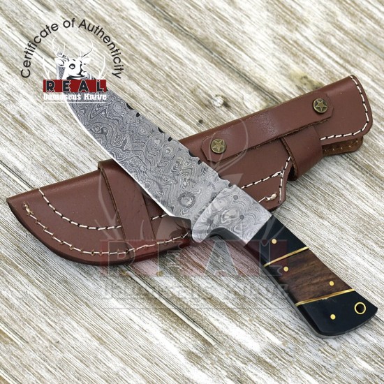 Damascus Bowie Knife Damascus Steel Blade Knife Tactical Bowie Knife