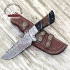 Damascus Bowie Knife Damascus Steel Blade Knife Tactical Bowie Knife