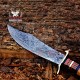 Aladdin Knife, Spartan Knife, Damascus Steel Blade Knife, War Knife, Stag Crown Handle , Spartan Sword, Personalized Knife
