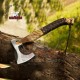 Hand Forged Tomahawk Hatchet, Axe Hand Forged Axe Amazing Hand Engraved Handle Gift, Stunning Axe, Leather Wrap Handle