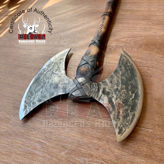 Handmade Double Sided Viking Axe | Berserker Axe | Traditional Viking Axe |  Micarta Handle