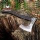 Viking Axe Viking Bearded Battle Axe Viking Camping Axe Hatchet Forged Carbon Steel Axe Forged Viking Axe Anniversary Gift For Him 