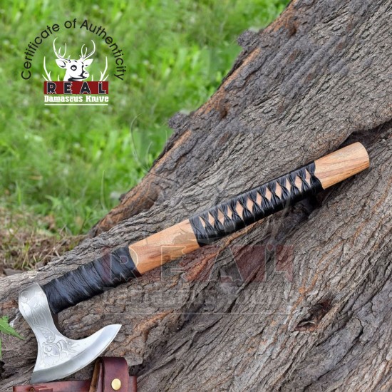 Viking Axe Viking Bearded Battle Axe Viking Camping Axe Hatchet Forged Carbon Steel Axe Forged Viking Axe Anniversary Gift For Him