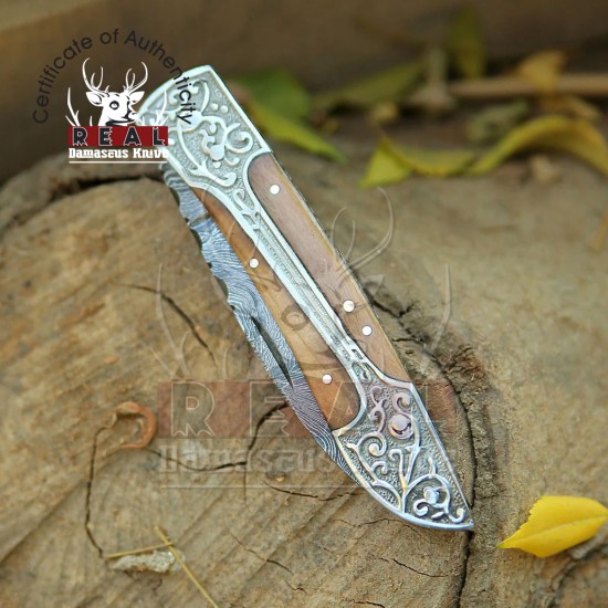 Premium Quality Knives | Custom Handmade Pocket Knife | Damascus Steel Folding Knife