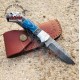 Real Damascus Pocket Folding Knife Best Pocket Knife | Blue Dollar Sheet knives | Premium Quality Sharp Blade