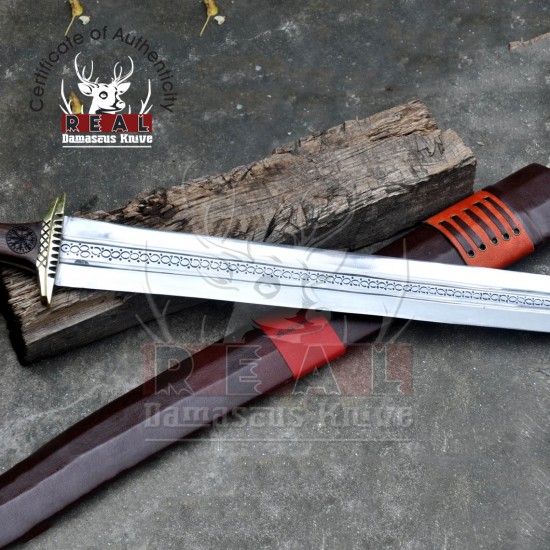 Large Sword-24 Inches Blade Norseman Viking Sword hand Crafted forged