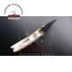 Custom Made Pocket Belt Mini Knife With Leather Sheath (deer Horn Handle)