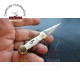 Custom Made Mini Pocket mini knife with Leather Sheath (deer Horn Handle)
