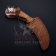 Hand Made Damascus Karambit Double Edge Hunting Knife With Leather Sheath