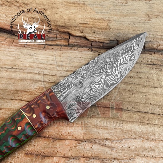Custom-made Damascus Fixed Blade Karambit | Knife Steel Blade Full Tang Knife