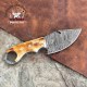 Damascus Steel Skinner Knife - Handmade Fixed Blade Karambit Knife