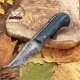 Damascus Steel Pocket Knife Custom Wood Handle Full Tang Handmade Fixed Blade Knife