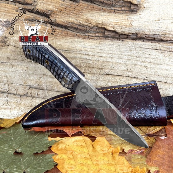 High Carbon Steel Fixed Blade Karambit Knife, 8" Full Tang Custom Wood Handle Camping Knife