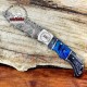 Damascus Pocket Folding Knife - Custom Pocket Knife - Groomsmen Gifts