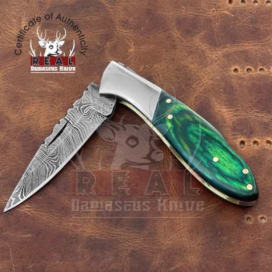 Personalized Handmade Damascus Folding Pocket Knife | Buy Pocket Knife