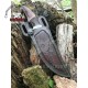 Custom Handmade Hunting Bowie Knife Made With Damascus Steel For Sale