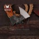 Custom Hand Made High Carbon Steel Axe With Full Handle Black Wrap Rose Wood Handle Camping Viking Hatchet Axe