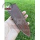 Hand Forged Damascus Hunting Dagger Knife | Fix Blade Boot Knife With Wood Handle