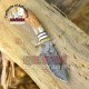 Handmade Damascus Steel Gut Hook Hunting Knife EDC With Original Stag antler Handle | Personalized Gift|Birthday gift | Camping Knife