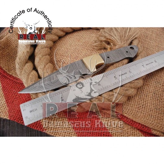 Custom Handmade Damascus blank blade hunting knife Bushcraft, Survival Making Supplies... Hand-Forged