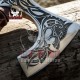 HAND-FORGED FENRIR Axe Dragon Style VIKING AXE For Gift, Battle Axe, Engraved Axe | Real Viking Axe