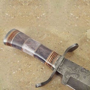 Custom Handmade Damascus Steel Bowie Hunting Knife For Sale Gift Knife