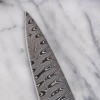 Custom handmade damascus steel chef knife with leather sheath