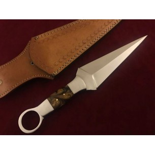 Dagger pocket knife, Custom Handmade Carbon Steel Kunai, Neck Knife