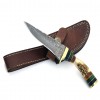 Custom Handmade Damascus Tactical Knife Utility Knife Fixed Blade Knife Hunting Knife
