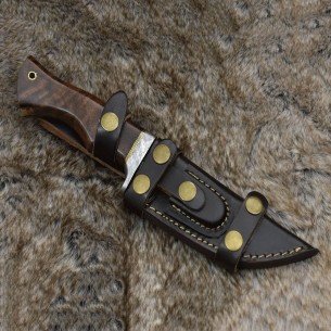 Custom Handmade DAMASCUS STEEL BOWIE KNIFE  Guard and Pommel  Hunting Knife